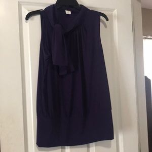 Dark purple sleeveless blouse